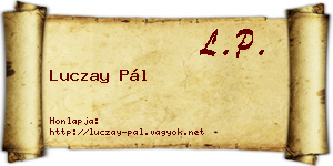 Luczay Pál névjegykártya
