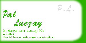 pal luczay business card